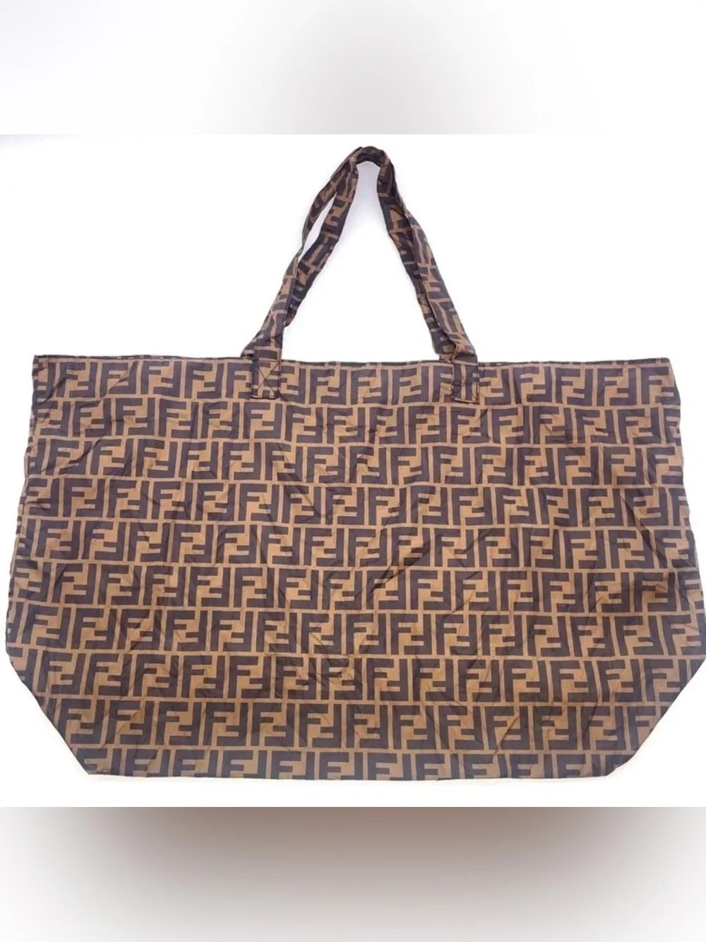 NEW Fendi Brown FF HUGE oversized Monogram Canvas Tote